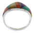 Southwest Ring Multicolor Sterling Silver Jewelry Size 8-3/4 EX22432